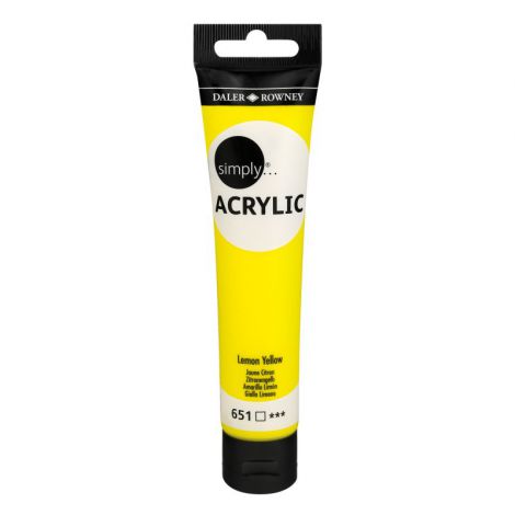 Farba akrylowa Daler-Rowney 75ml, Żółty/Yellow Lemon